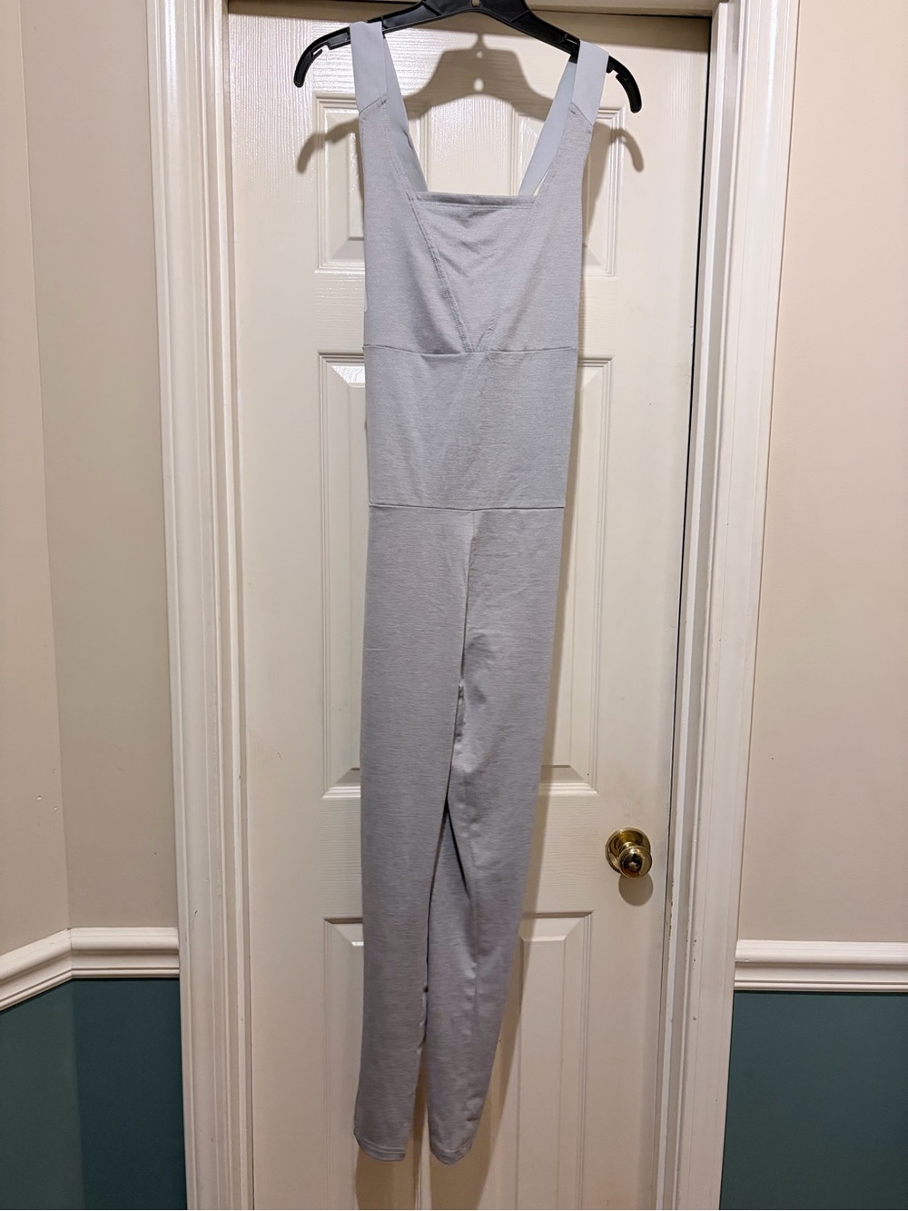 Puma Light Gray Square-Neck Jumpsuit